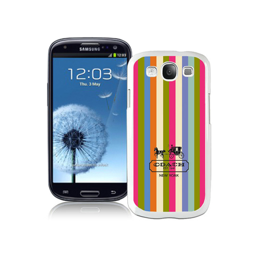 Coach Stripe Multicolor Samsung Galaxy S3 9300 BGB | Women - Click Image to Close